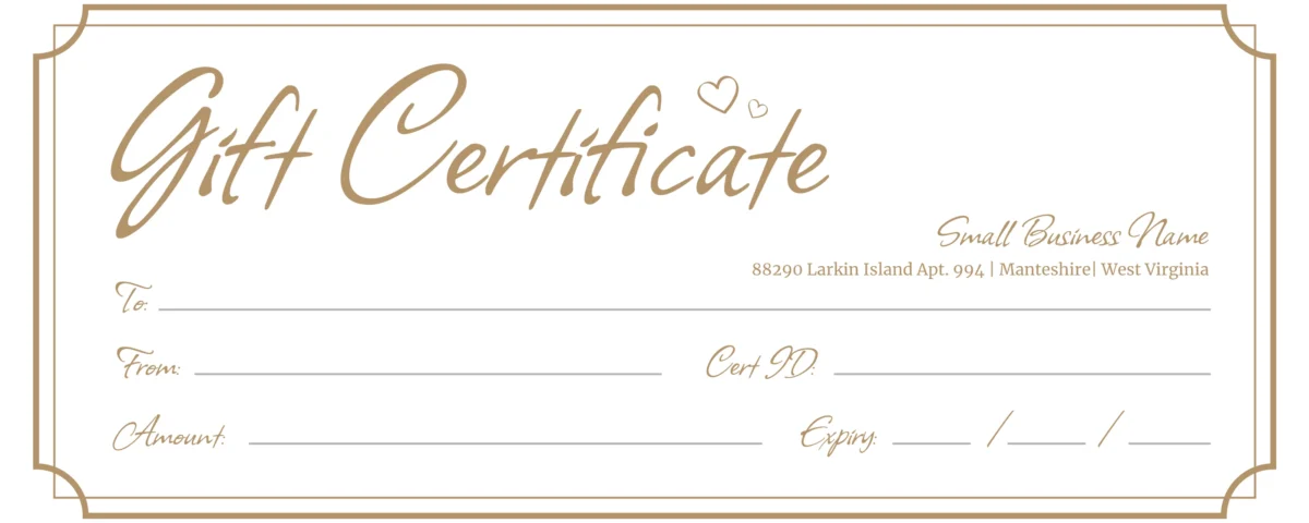 Gift certificate