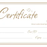 Gift certificate
