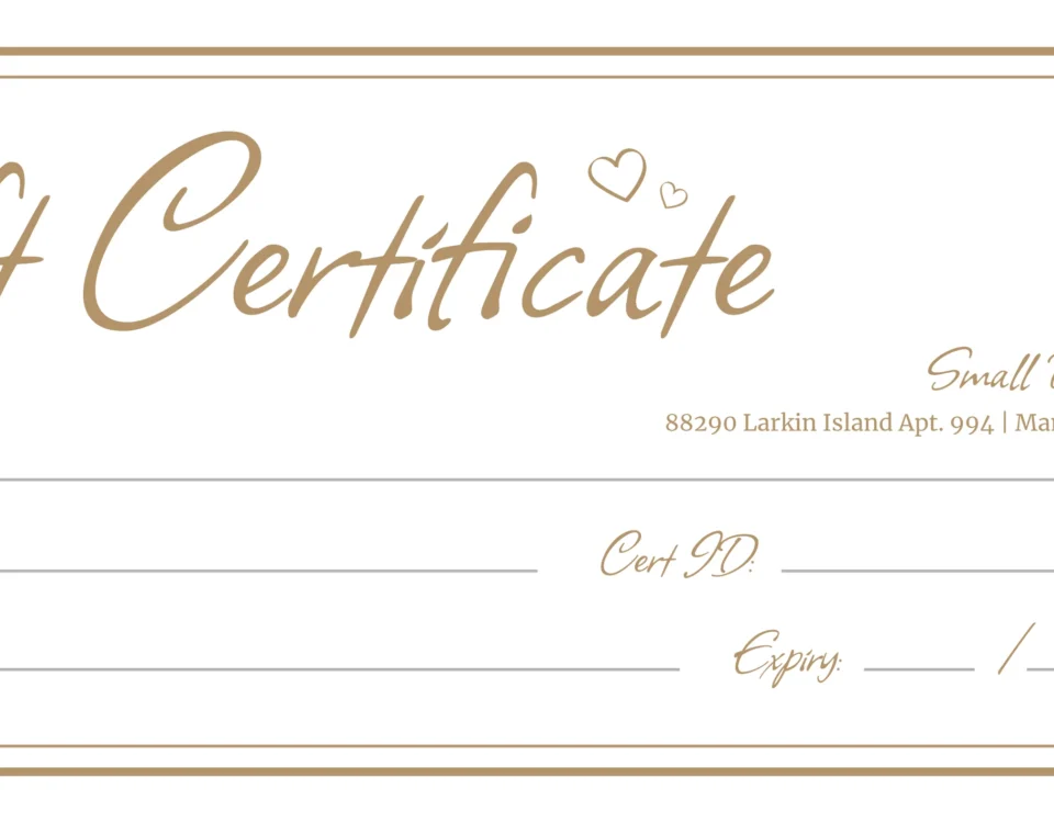 Gift certificate